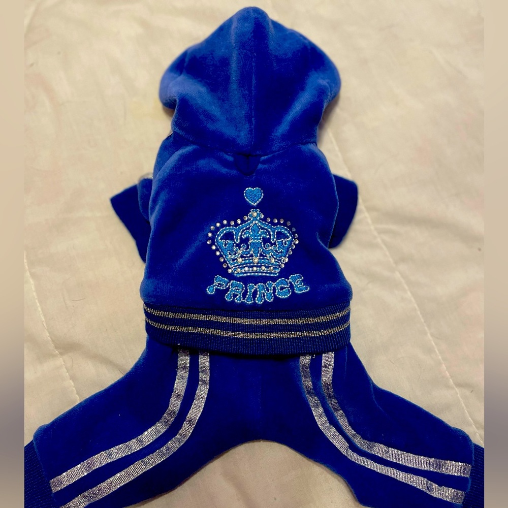 XXS Dog Jumpsuit Luxury blue, from boutique in Miami